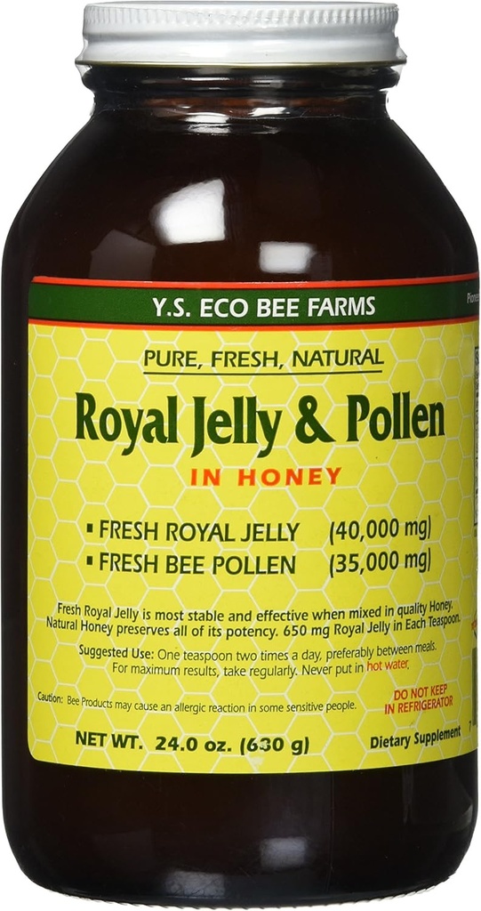 Fresh Royal Jelly + Bee Pollen, Honey Mix - 40,000 mg YS Eco Bee Farms 24.0 oz.