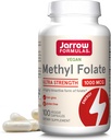 Jarrow Formulas Methyl Folate 1000 mcg - 100 Veggie Caps - Highly Biologically Active Form of Folate - 4th Generation Folic Acid Technology - 100 Servings