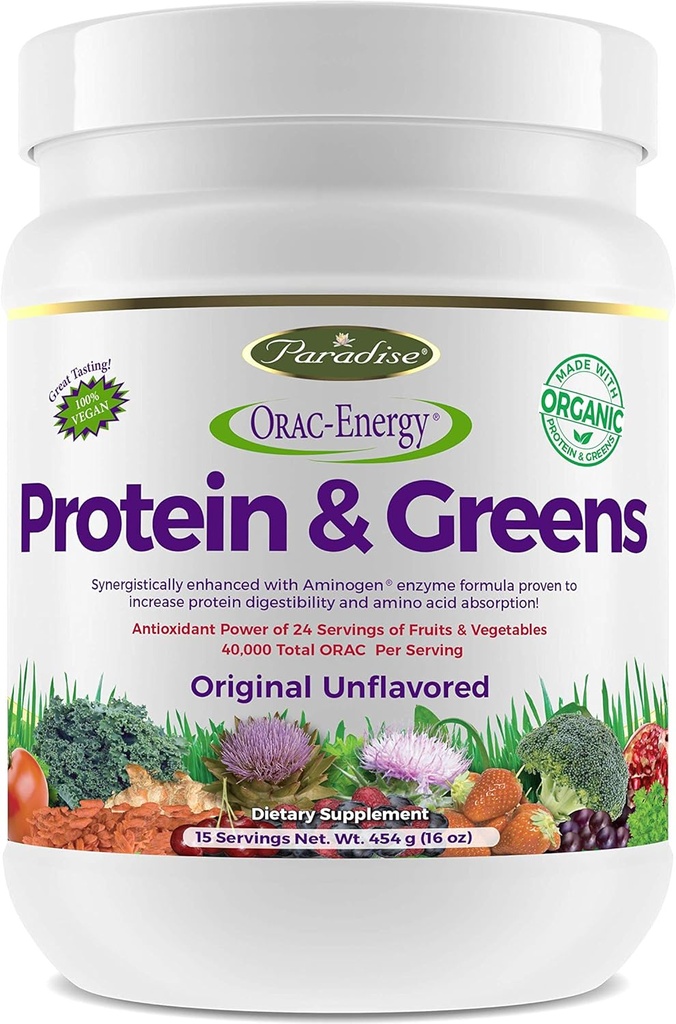 Paradise Herbs Orac Energy, Protein & Greens, 14 Ounces