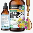 BIO KRAUTER Alcohol Detox Tincture - Liver Cleanse Formula - Milk Thistle & Dandelion - Liver Detox Liquid Extract - Alcohol and Sugar Free - Vegan Drops 4 Fl.Oz.
