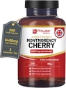 Montmorency Cherry 6400mg - 200 Tart Cherry Capsules - Natural Tart Cherry Extract Supplement for Men & Women – Super Strength, Gluten Free, Vegan and GMO Free - Made in The UK by Prowise
