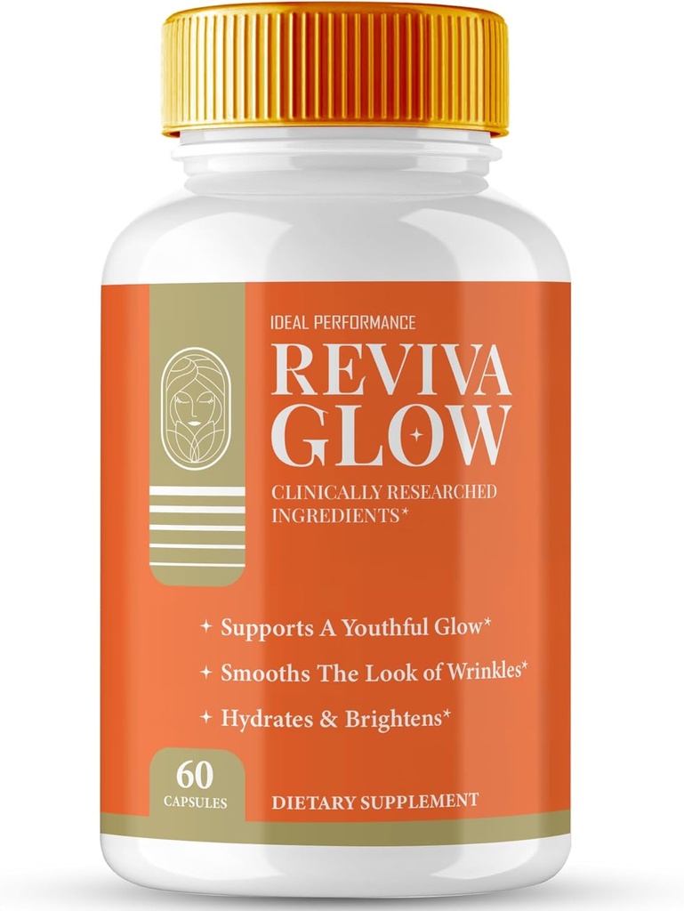Reviva Glow Capsules, RevivaGlow Supports Natural Healthy and Glowing Skin Pills - Maximum Strength, Reviva Glow Vitamin Supplement Support Pills, RevivaGlow Support Capsules Reviews (60 Capsules)
