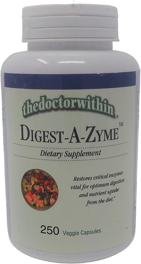 The Doctor Within - Digest-A-Zyme - Restores Critical Digestive Enzymes - 250 Veggie Capsules