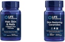 Life Extension Hair, Skin & Nails Collagen Plus Formula 120 Count & Skin Restoring Ceramides 30 Liquid Vegetarian Capsules