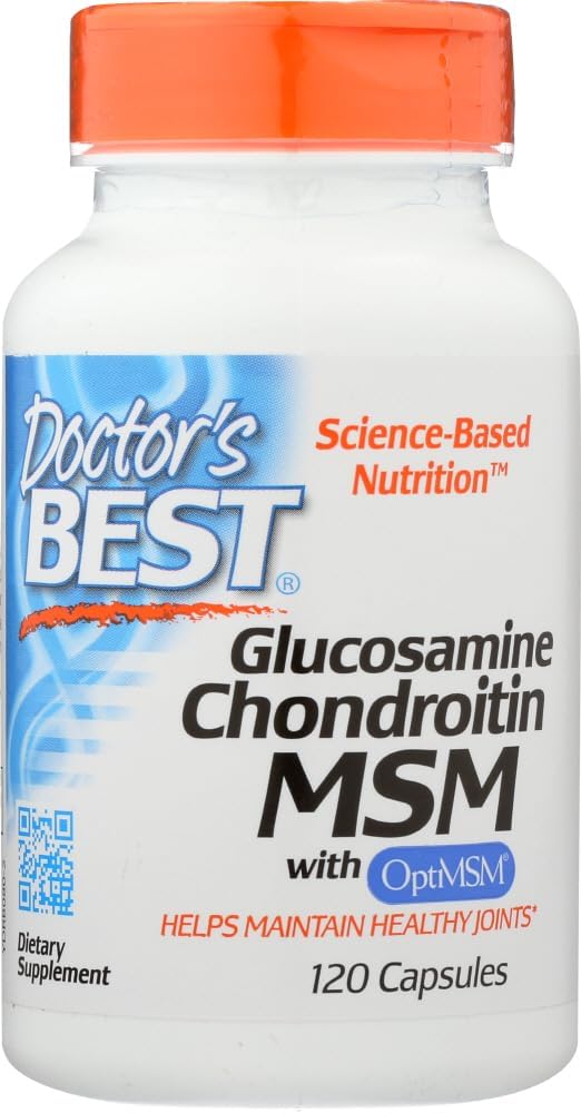 Doctor's Best Glucosamine/Chondroitin/MSM, Capsules, 120 Count