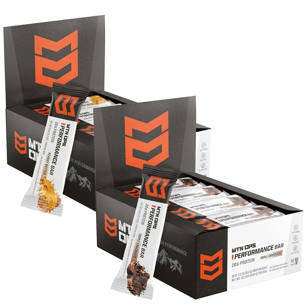 Performance Bars Peanut Butter Bliss + Triple Chocolate Mudslide Bundle