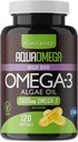 Ultimate Strength Plant Based Omega 3 Supplement, Vegan Omega 3 Supplement, Organic Omega3 Fatty Acids EPA & DHA Supplements from Cold Pressed Algae Oil, Omega3 Algae Based Supplements, 120 Softgels