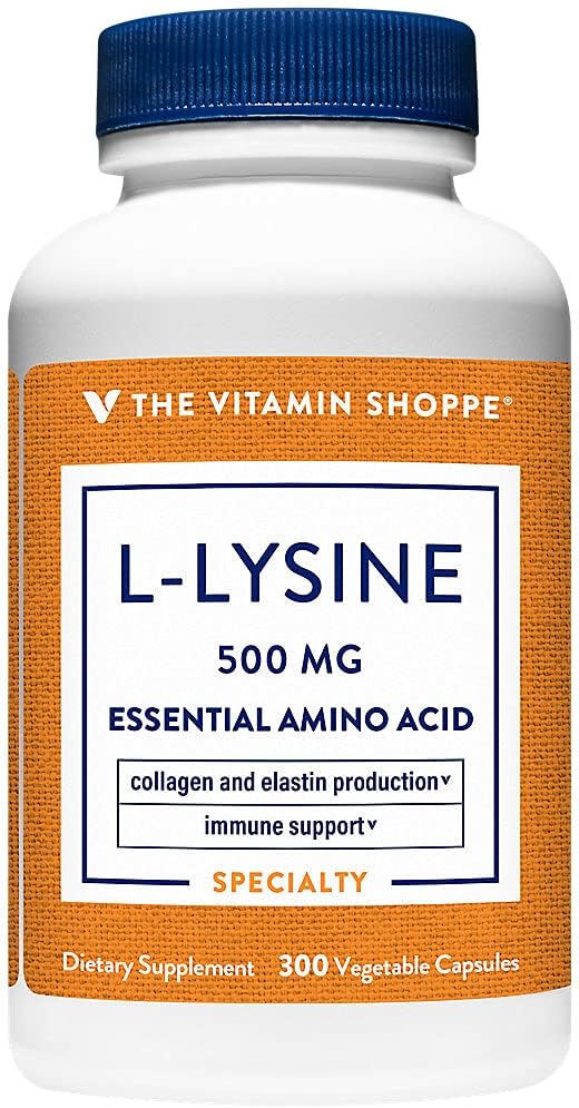 The Vitamin Shoppe L-Lysine 500MG Once Daily (300 Capsules)