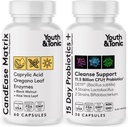 Youth & Tonic Oregano & Caprylic Acid Gut Health Supplement with Probiotics & Herbs for Gut Flora Balance, Digestive & Intestinal Health and Immune Support – 90 Capsules