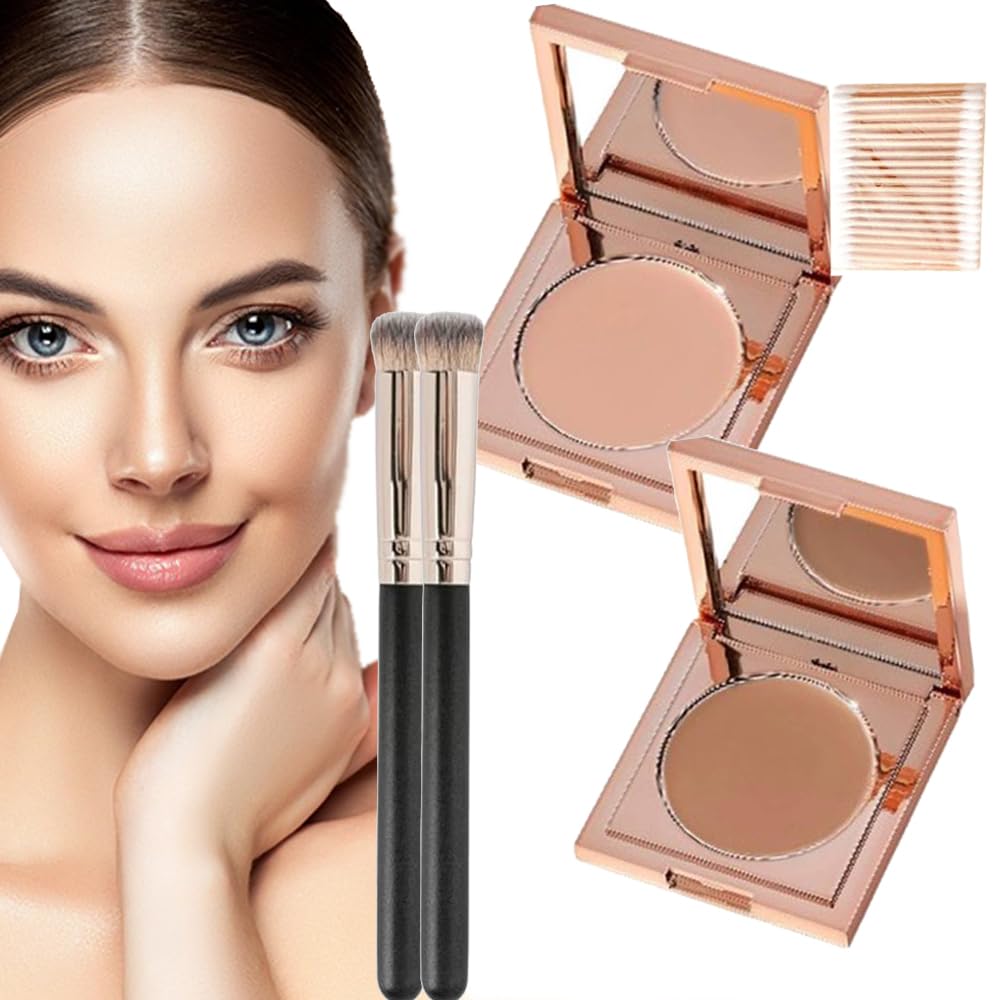 Colored Clay Undereye Corrector - Viralvera Under Eye Corrector, Colored Clay CC Undereye Corrector, Under Eye Concealer, Under Eye Color Corrector for Dark Circles (#1+#2)
