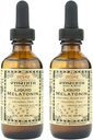 SVASTHYA BODY & MIND Liquid Melatonin - Promotes Natural Sleep - Alcohol Free for Adult and Children, Made in The USA, 2 oz, Pack of 2