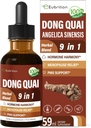 Herbal Tincture, Extract with Dong Quai, for Hormone Harmony, Menopause Relief & PMS Support. 6 oz-(Apple Flavor)