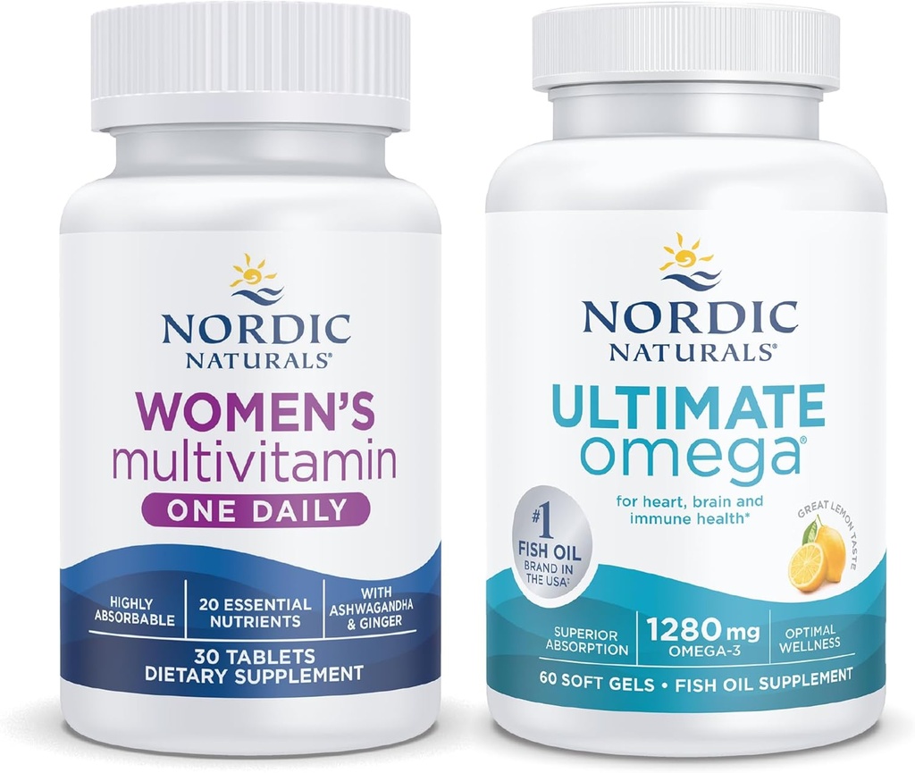 Nordic Naturals Starter Pack - Women's Multivitamin One Daily, Ultimate Omega