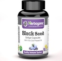 HERBOGANIC Cold Pressed Black/Seed Oil Softgels Capsules - 90 Count - Blended with Other Herbal Products-Supports Overall Health welness and Immunity (Black-Seed)