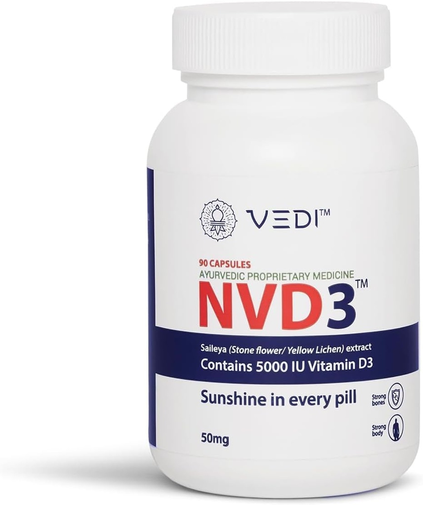 Generic Naturally sourced Vitamin D3 | 5000IU | Supplement for Bone & Joint Support - Boosts Calcium Absorption | Health & Immunity | Vegan & Vegetarian Friendly