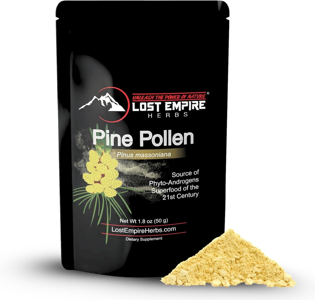 Pine Pollen Powder Wild Harvested - 99% Cracked Cell Wall | Supports Healthy Energy & Longevity (50 Grams)