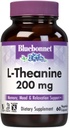 Bluebonnet Nutrition L-Theanine 200mg, Free-Form Amino Acid, Promotes Relaxation*, Soy-Free, Gluten-Free, Non-GMO, Kosher Certified, Vegan, 60 Vegetable Capsules, 60 Servings