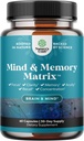 Nootropic Brain Supplement for Memory and Focus Enhancement - Vitamins for Mental Health & Clarity with VIT A, B6, Riboflavin, Niacin, Thiamin & Folate - Cognitive Complex for Mind Vitality - 60 Ct