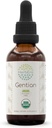 Gentian B60 Alcohol-Free Herbal Extract Tincture, Concentrated Liquid Drops Natural USDA Organic Gentian (Gentiana Lutea) Dried Root (2 fl oz)