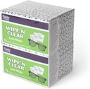 Flents Lens Wipes, Wipe 'N Clear, 150 Count, Pre-Moistened, Streak-Free, Safe for Glasses, Sunglasses, Gentle Cleaning, Clear Vision, Individually Wrapped for Travel & Convenience, Made in the USA