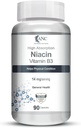 Generic Niacin Vitamin B3 Capsules - with Flush, Non-GMO, Gluten Free -90 Capsules