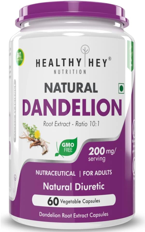 Sheltr Dandelion Root Extract - Natural - 10:1 Ratio - Natural Diuretic & Support Digestion, 60 Vegetable Capsules