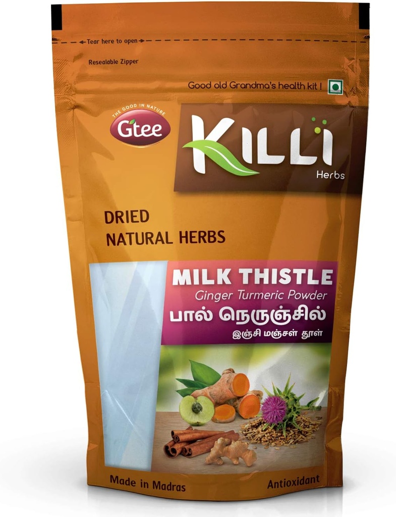 KILLI Milk Thistle Ginger Turmeric Cinnamon Amla Powder, 100g