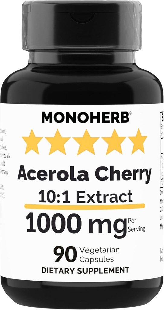 MONOHERB Acerola Cherry Extract 1000 mg - 90 Capsules