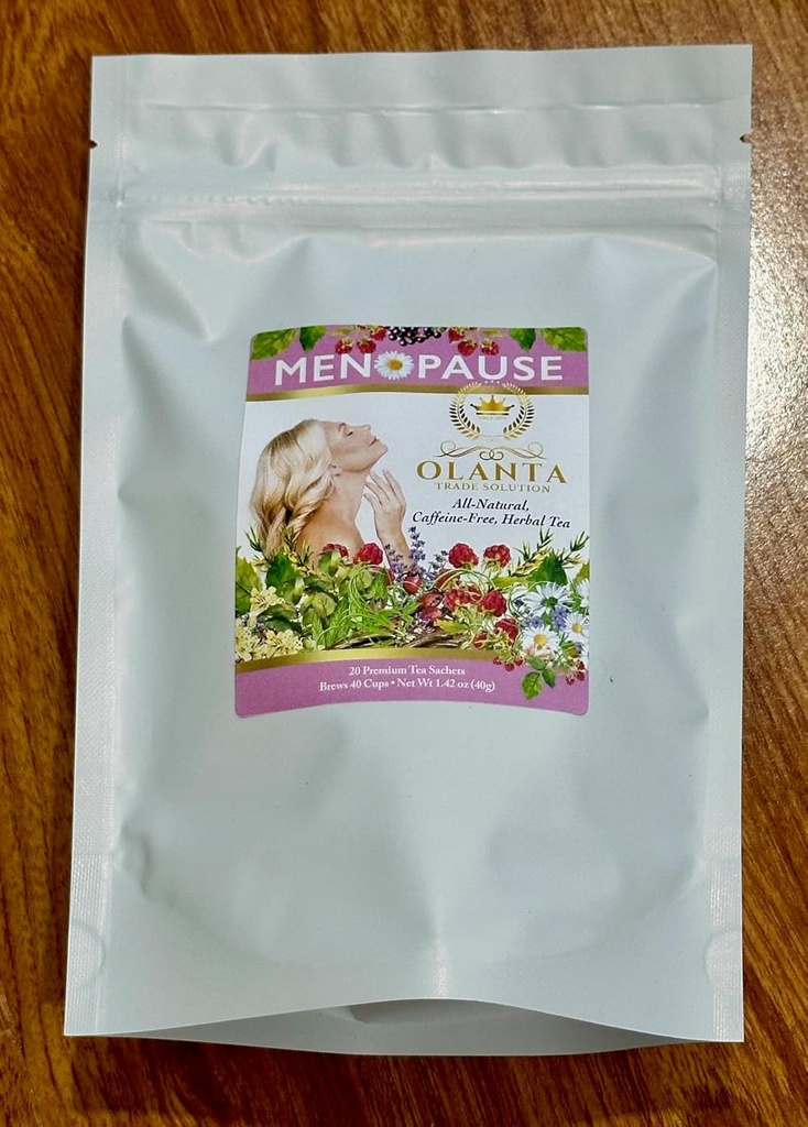 NATURAL MENOPAUSE TEA - herbal supplements for women, Supports Hormone Balance, Support when Hot Flashes, Menopause blend, Ashwagandha - 20 Premium Tea Sachets