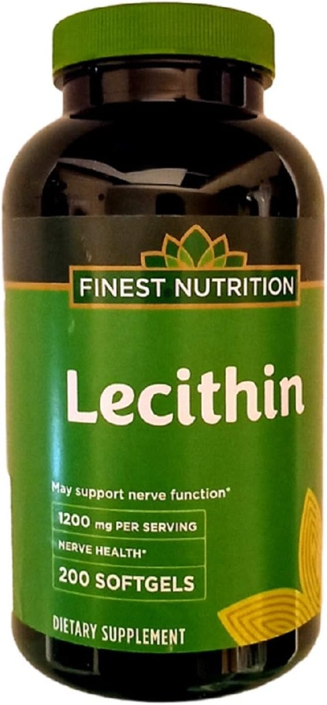 Finest Nutrition Lecithin 1200mg Softgels 200 ea by Finest Nutrition