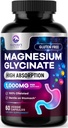 Magnesium Glycinate 500mg Capsules - Pure & Chelated for Max Absorption - Supports Muscle, Nerve & Heart Health, Sleep Support - Best Magnesium Pills Supplement for Whole Body Support - 60 Capsules