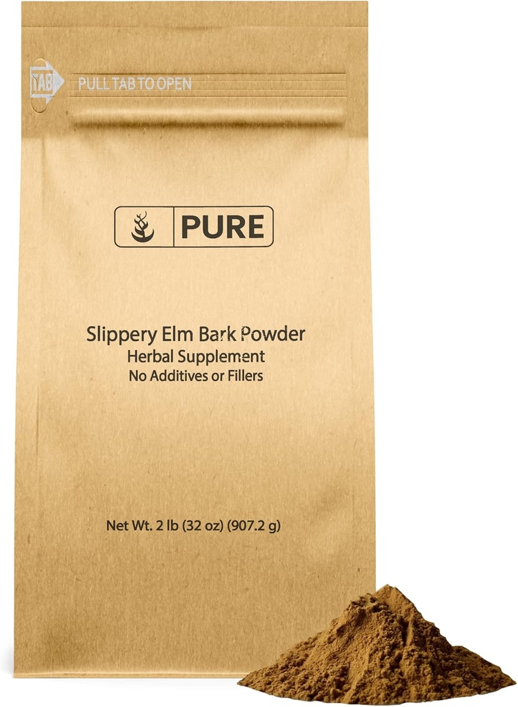 Pure Original Ingredients Slippery Elm Bark Powder (2lb) Pure & Natural, Vegan, Gluten-Free
