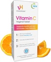 vH essentials Vitamin C Vaginal Tablet - Boric Acid Suppository Alternative - Supports Healthy pH and Eliminates Vaginal Odor Naturally, Suppositories for Vaginal Health 6 Count, 1 Applicator