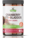 Cranberry Bladder & UTI Chews for Dogs | D-Mannose + Vitamin C for Urinary Tract Support | Dog Incontinence & Bladder Control Supplement | Bacon Flavor Soft Chews | 90ct | Strawfield Pets