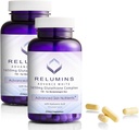 Relumins 1650mg L-Glutathione Complex with Hyaluronic Acid, Alpha Lipoic Acid, Rose HIPS, Vitamin E & Riboflavin, Antioxidant Support, Skin Hydration & Wellness, Made in USA – 90 Capsules x 2 Bottles