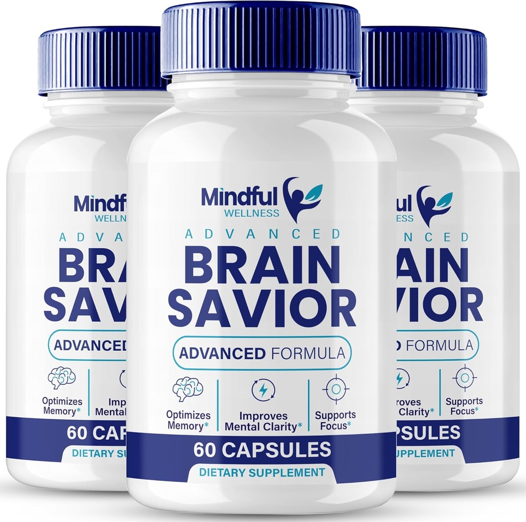 Brain Savior Brain Supplements for Memory and Focus Capsules, BrainSavior Advanced Formula Brain Health Support - Maximum Strength Nootropics Brain-Savior All Natural Support Reviews (3 Pack)