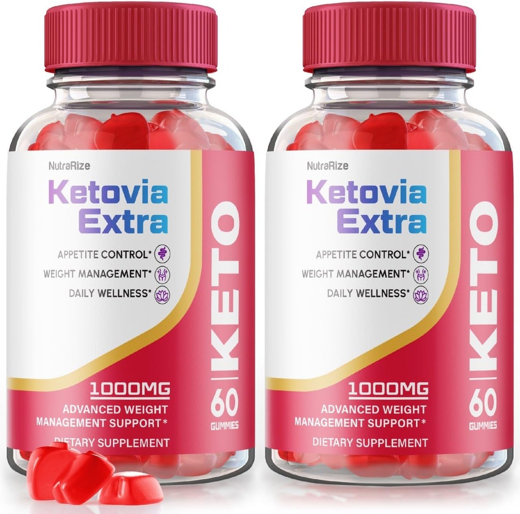 (2 Pack) Ketovia Extra Gummies - Ketovia Extra ACV Gummies, Ketovia ACV Gummies Advanced Weight Loss, Maximum Strength Supplement, Ketovia Keto + ACV Gummy, Keto Via Extra Reviews (120 Gummies)