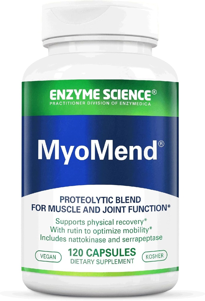 Enzyme Science Myomend – Joint Support Supplement – Formulated with Bromelain, Rutin, Nattokinase and Serrapeptase – Enzyme Health Supplement – Vegan and Kosher - 120 Capsules