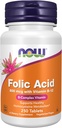 NOW Folic Acid 800 mcg with Vitamin B-12,250 Tablets