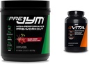 JYM Supplement Science PRE JYM 30 Servings - Black Cherry & Vita JYM Sports Multivitamin & Mineral Support, Vitamin A, C, B6, B12, E, K, Boron, Biotin, Potassium 60 Tablets