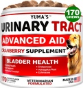 Dog UTI Treatment - 170 Treats - Cranberry Supplement for Dogs - Bladder Control - Urinary Tract Infection Treatment - UTI Medicine Multivitamin - Vitamins and Supplements - Made in USA