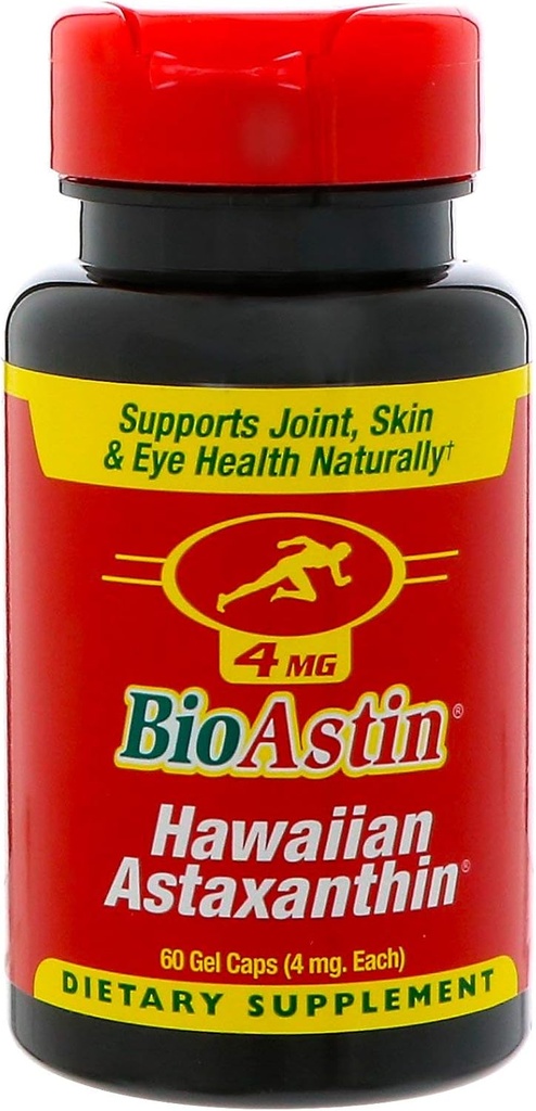 BioAstin Hawaiian Astaxanthin Antioxidant 4 MG (60 Gel Capsules)