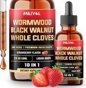 10in1 Wormwood Liquid Drops with Wormwood, Black Walnut, Whole Cloves & 7 More - Support Digestive, Immune - 2 Fl Oz - 60 Days