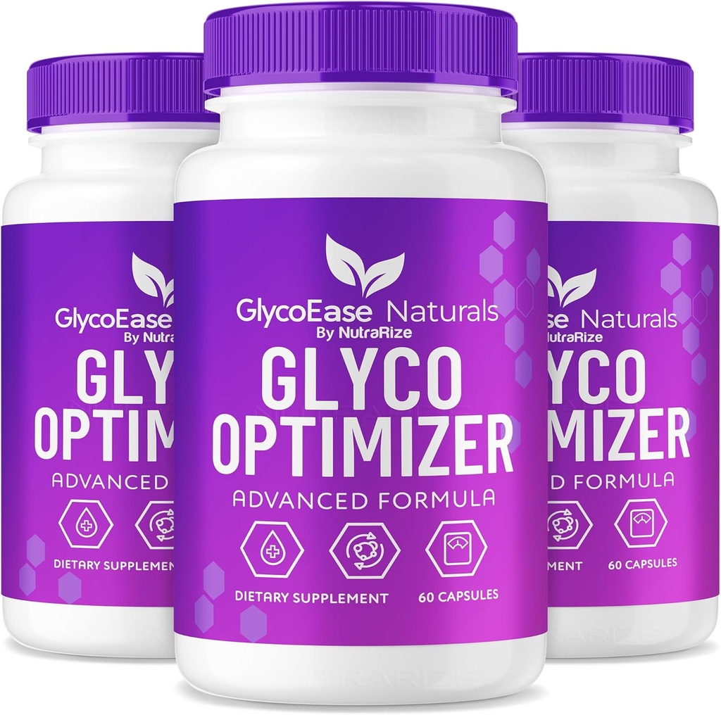(3 Pack) GlycoEase Glyco Optimizer - GlycoEase Pills, All-Natural Dietary Supplement, Advanced Formula Glycogen Support, Glycoeas Naturals, Glyco Ease Reviews (180 Capsules)