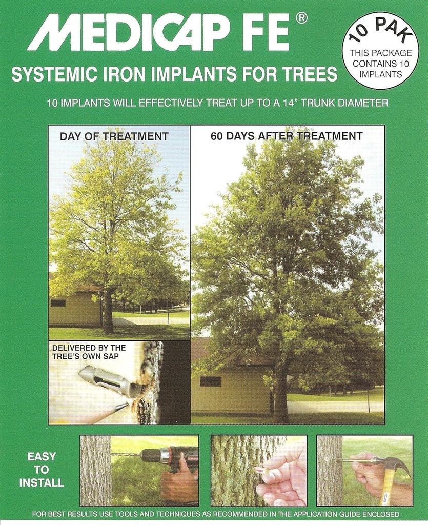 FE FE1210 Systemic Iron Tree Implant, Pack of 10