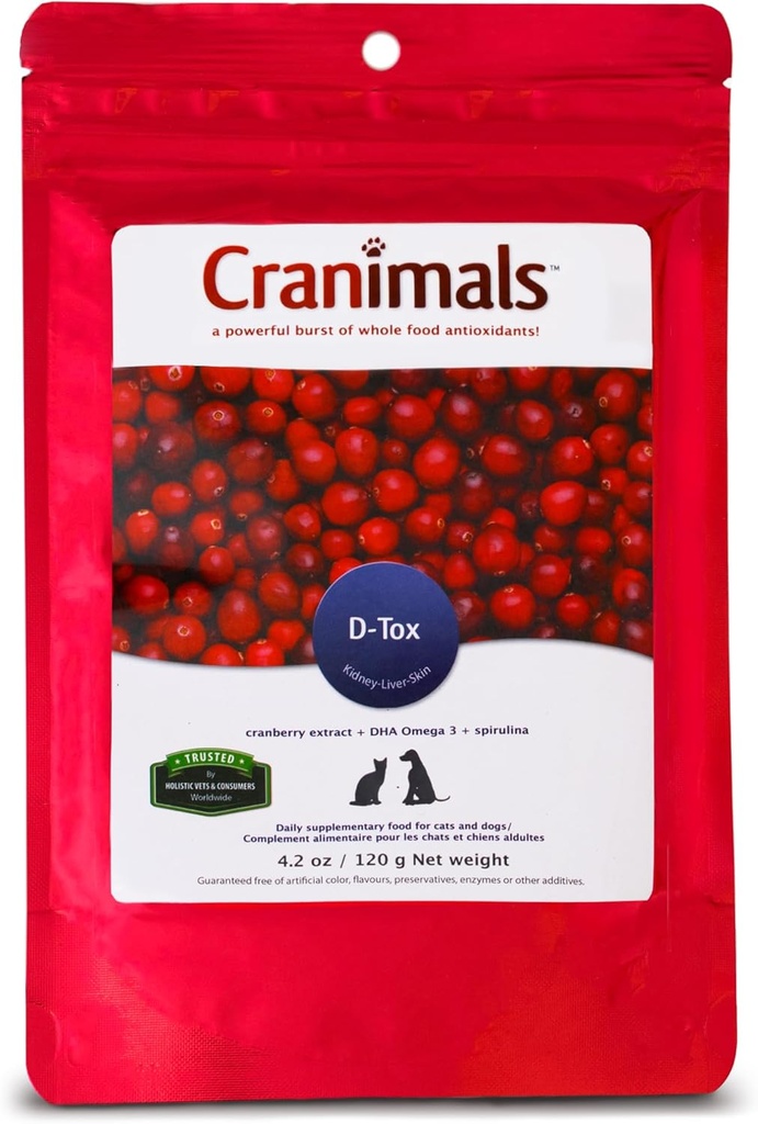 Cranimals D-Tox Supplement for Dogs, 4.2 oz