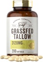 Carlyle Grass Fed Beef Tallow 3120mg | 200 Softgel Capsules | Pasture Raised Bovine Supplement | Non-GMO, Gluten Free | by Herbage Farmstead