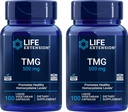 Life Extension TMG 500mg, 100 Liquid Veg Caps (Pack of 2) - Trimethylglycine (Glycine Betaine) Supplement - Gluten Free, Non-GMO, Vegetarian