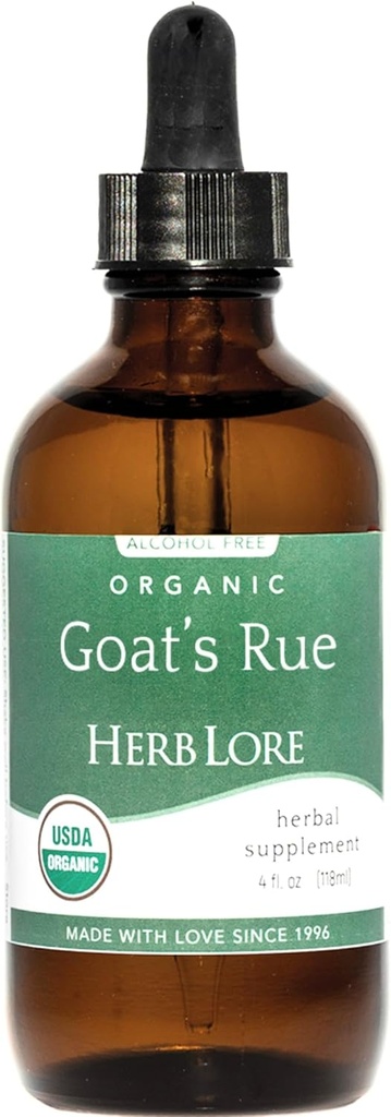 Herb Lore Organic Goats Rue Tincture - Lactation Supplement for Breastfeeding - Natural Breastmilk Production Support to Increase Breast Milk Supply (4 fl oz)