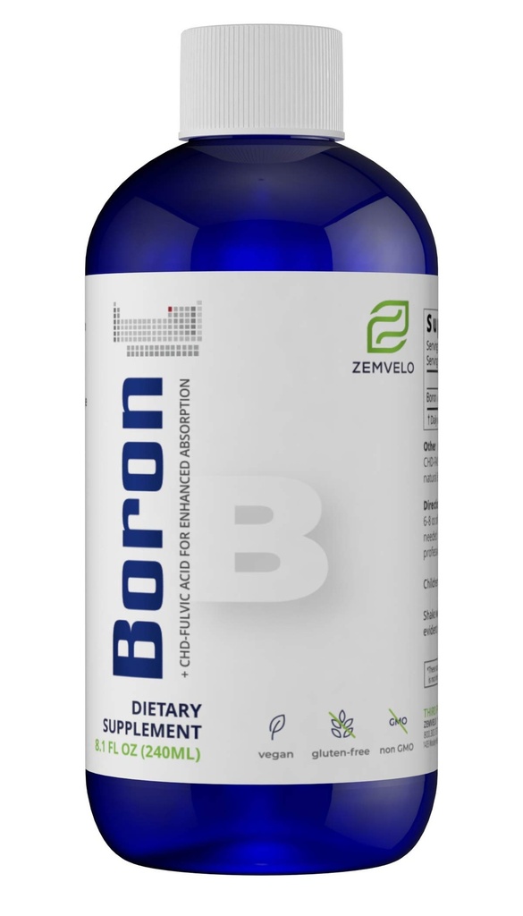 Liquid Boron | 3 Month Supply | Support Graceful Aging | Support Calcium and Magnesium Absorption
